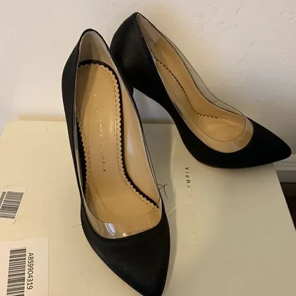 Charlotte Olympiasilk satin party heels size 6,5